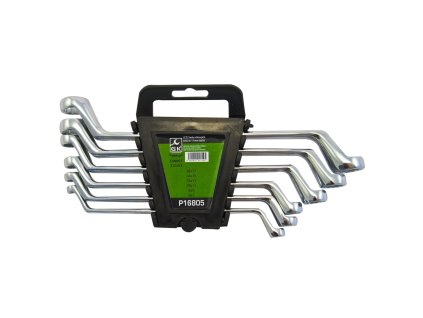 Súprava vyhnutých očkových kľúčov (6ks) GK TOOLS 6-17 mm