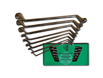 Sada vyhnutých očkových klíčů (8ks) GK TOOLS 6-22 mm