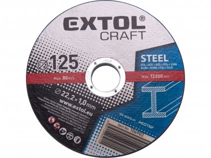 Řezné kotouče na kov (5ks) EXTOL CRAFT ø 125x1x22,2 mm