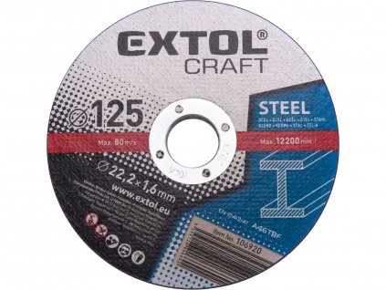 Řezné kotouče na kov (5ks) EXTOL CRAFT ø 125x1,6x22,2 mm