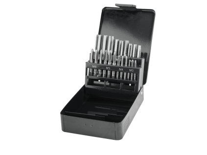 Závitníky, sada 21ks, M3-M4-M5-M6-M8-M10-M12, EXTOL CRAFT