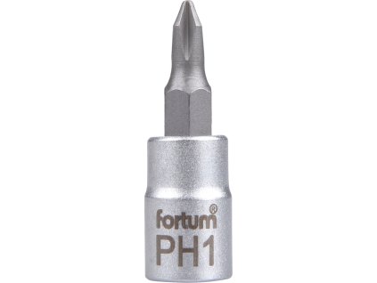 Zástrčná hlavice PZ 1/4" FORTUM CrV/S2