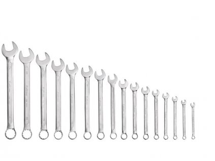 Sada očkoplochých klíčů (16ks) FORTUM 61CrV5 6-24 mm