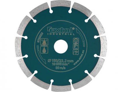 Diamantový segmentový kotouč na suché řezání EXTOL INDUSTRIAL Grap Cut ø 115x22,2 mm