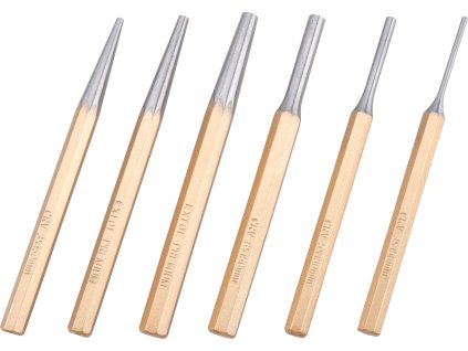 Sada průbojníků a vyrážečů (6 ks) 3 - 8 mm EXTOL PREMIUM