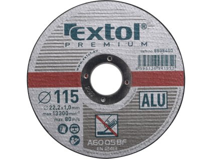 Řezné kotouče na hliník EXTOL PREMIUM ø 115x1x22,2 mm