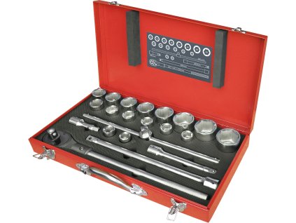 EXTOL PREMIUM - hlavice nástrčné, sada 22ks, 3/4", CrV,