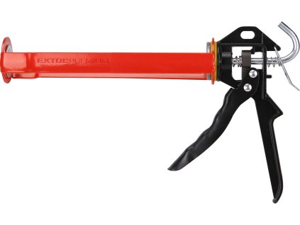 Pistole vytlačovací vaničková otočná HEAVY DUTY, 225mm, na kartuše, trn na zaschlý tmel, zesílená konstrukce, kruhový profil aplikačního pístu, EXTOL PREMIUM
