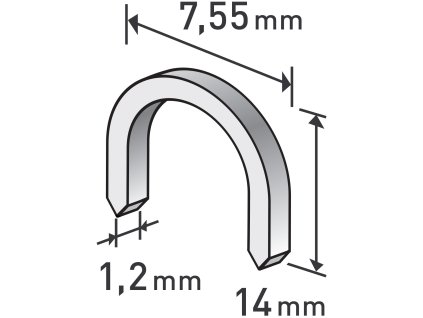 Oblé spony EXTOL PREMIUM (1000 ks) 7,55/1,2/14 mm
