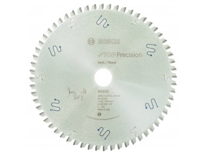Pilový kotouč Bosch Top Precision Best for Wood 254x30 mm/60z.