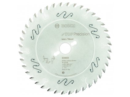 Pílový kotúč Bosch Top Precision Best for Wood 250x30 mm