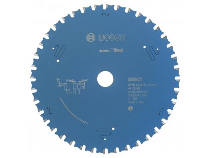 Pilový kotouč Bosch Expert for Steel 190x20 mm/40z.