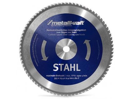 Pílový kotúč Metallkraft® 355x25,4 mm/80z.
