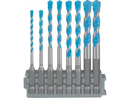 8dielna sada viacúčelových vrtákov HEX-9 Bosch EXPERT MultiConstruction 3/4/5/5/6/6/8/8 mm