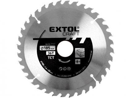 Pilový kotouč s SK plátky EXTOL CRAFT ø 185x1,4x30 mm