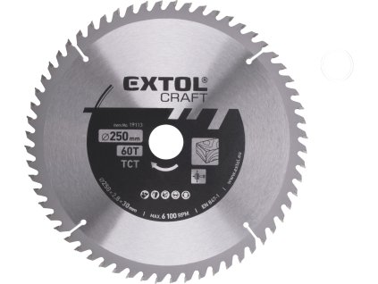 Pílový kotúč s SK plátkami EXTOL CRAFT o 250x2,8x30 mm/60z.