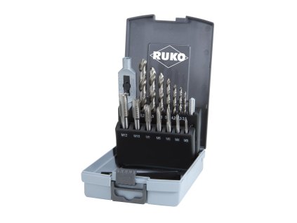 Súprava vrtákov a závitníkov HSS RUKO (15ks)