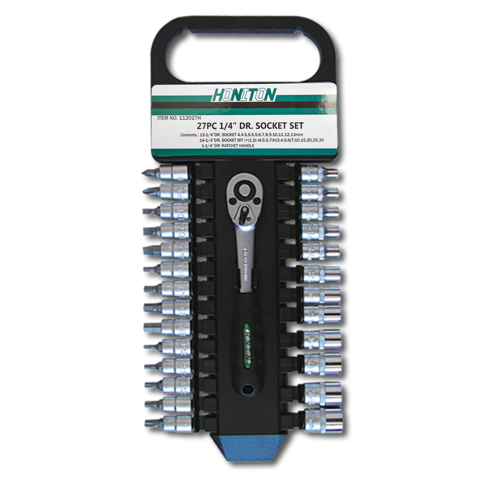 Sada hlavic HONITON 1/4" 27dílů