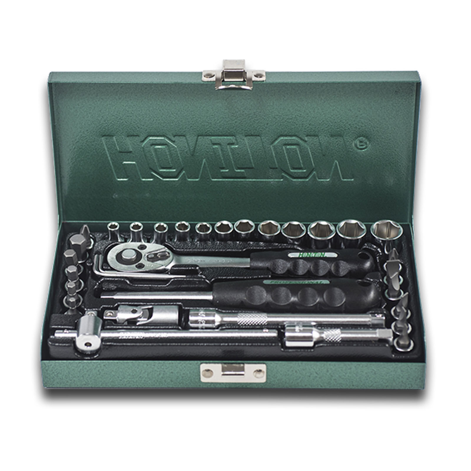 Sada hlavic HONITON 1/4" 33dílů