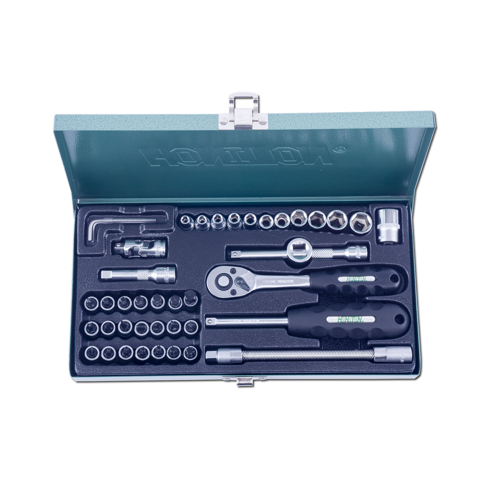 Sada hlavic HONITON 1/4" 43dílů