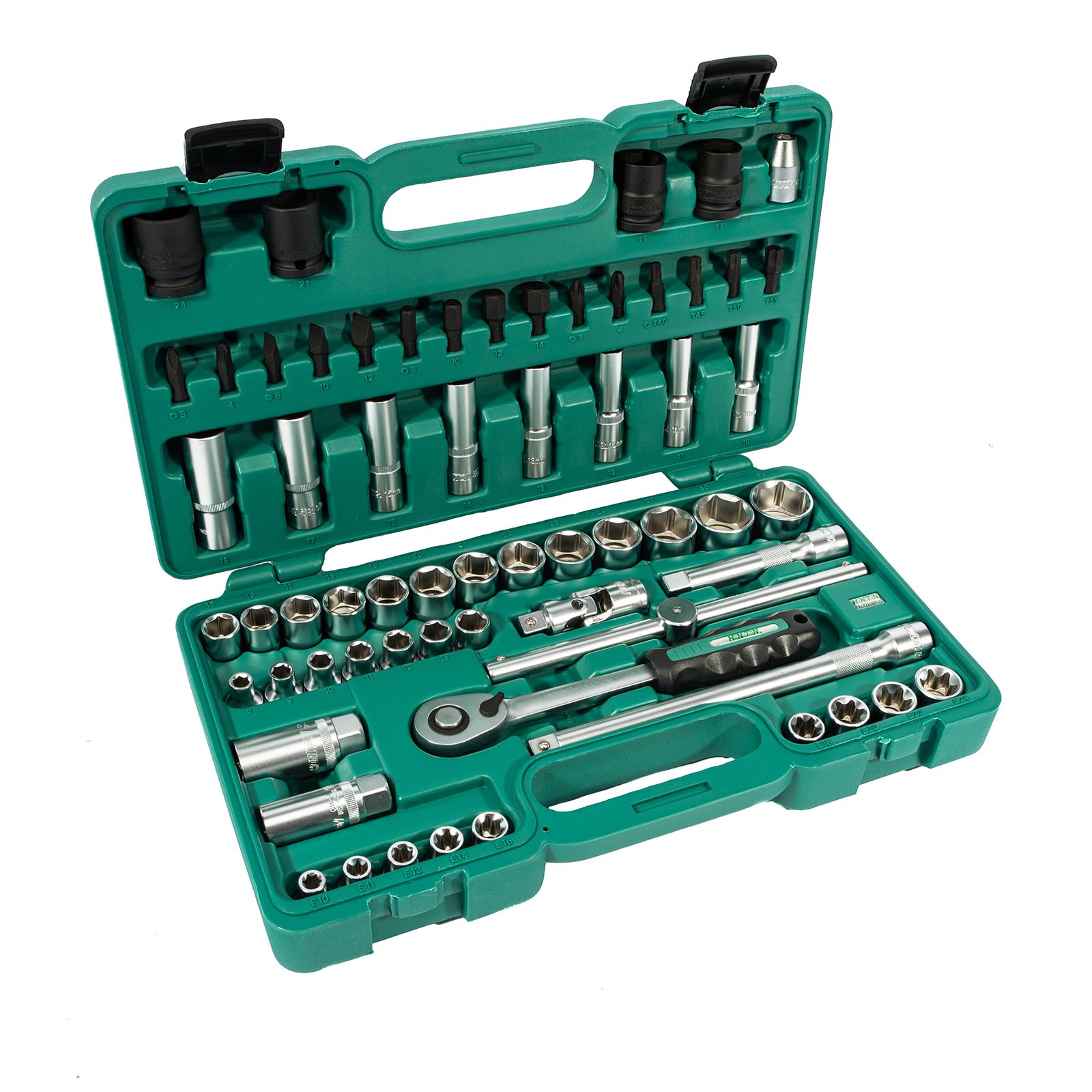 Sada hlavic HONITON 1/2″ 64 dílů