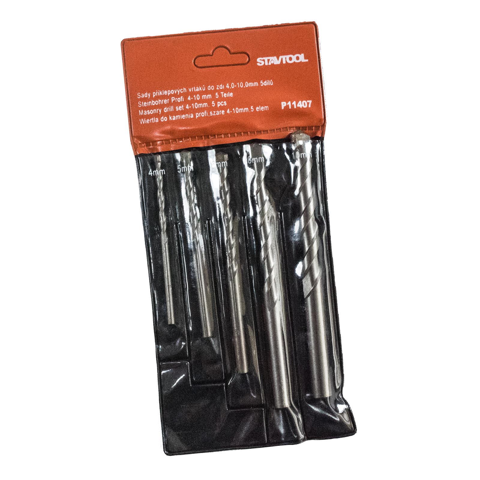 Sada vrtáků do zdi STAVTOOL 4 – 10 mm