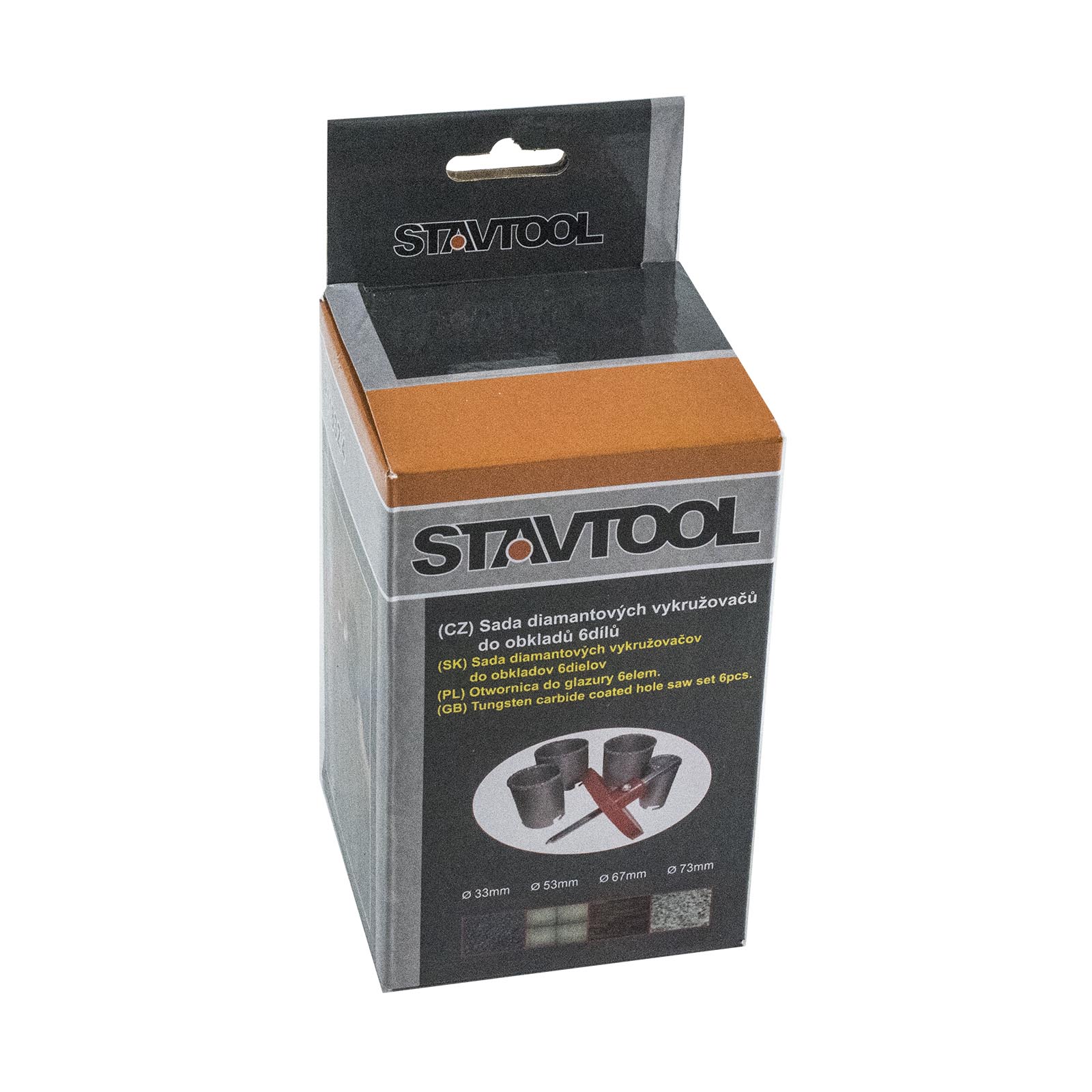 Sada diamantových korunkových vrtáků (4ks) STAVTOOL ø 33/53/67/73 mm