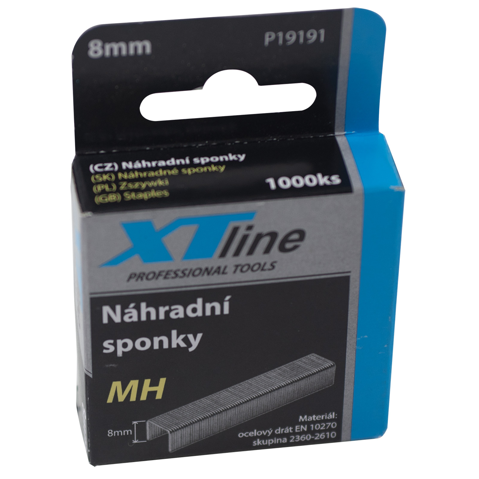 XTline 8-P19191 Dostupné varianty: Sponky Xtline (1000 ks) 10,6/1,2/10 mm
