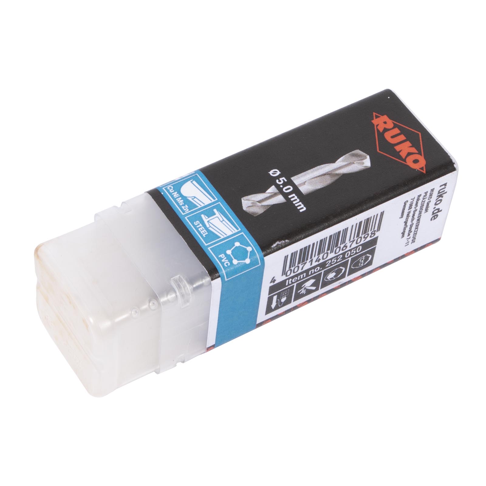 Oboustranný vrták do kovu HSS-G RUKO Dostupné varianty: Oboustranný vrták do kovu Ruko ø 3,1×46 mm