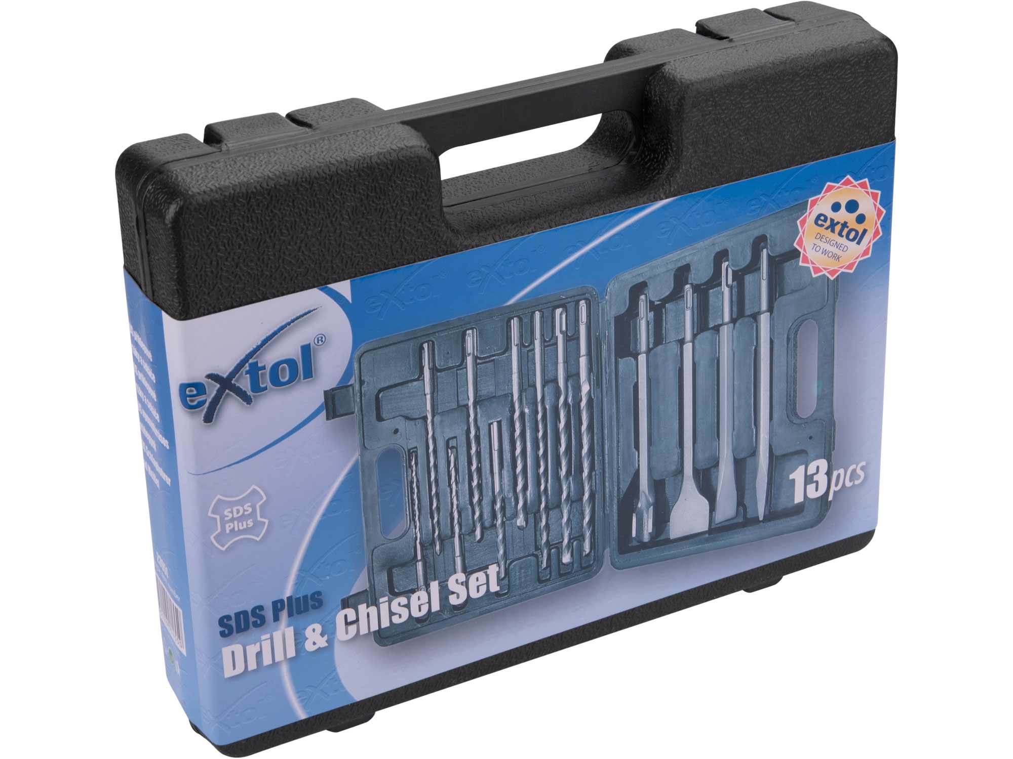 EXTOL CRAFT 23951 vrtáky a sekáče SDS PLUS, sada 13ks