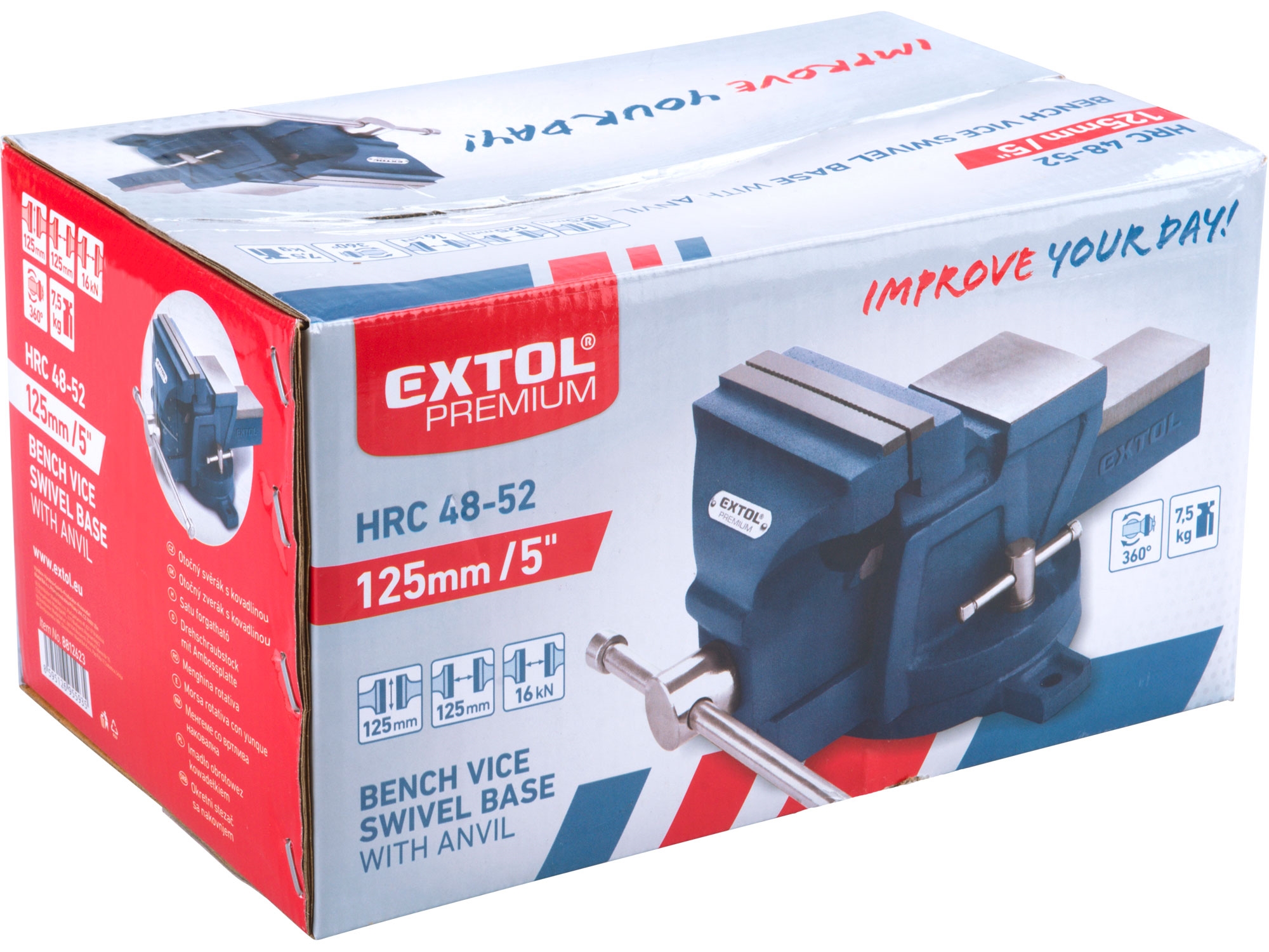 Extol premium 8812623 svěrák otočný 125 mm 10.4kg