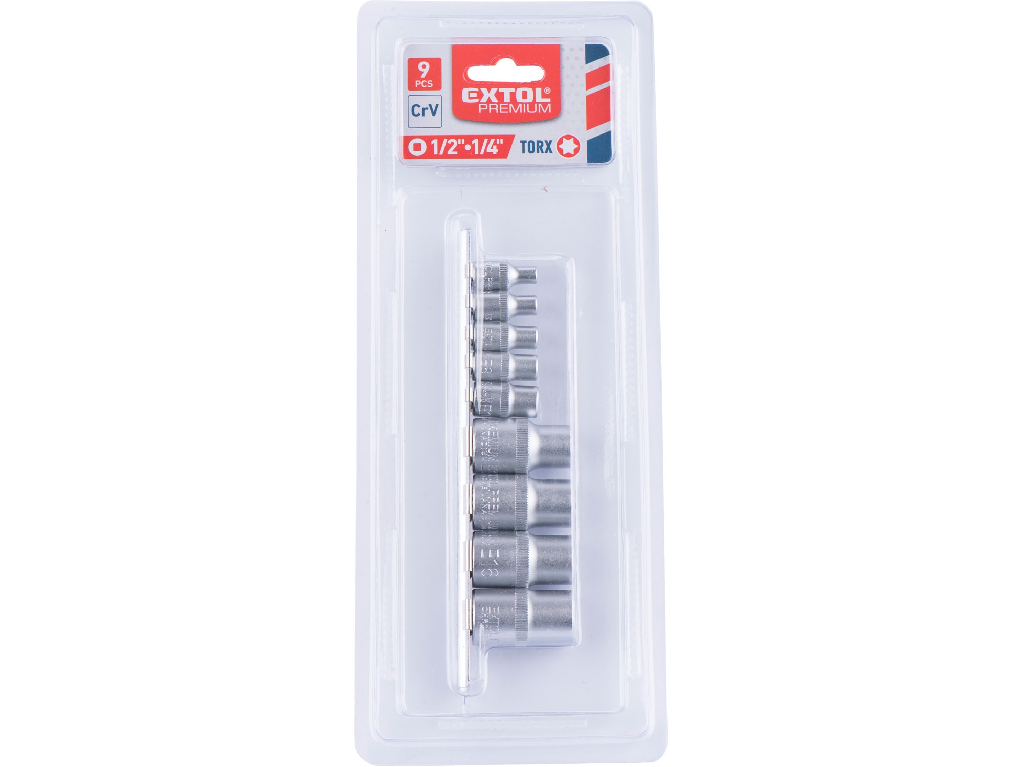 Bit nástrčný vnitřní TORX 9ks CrV EXTOL PREMIUM