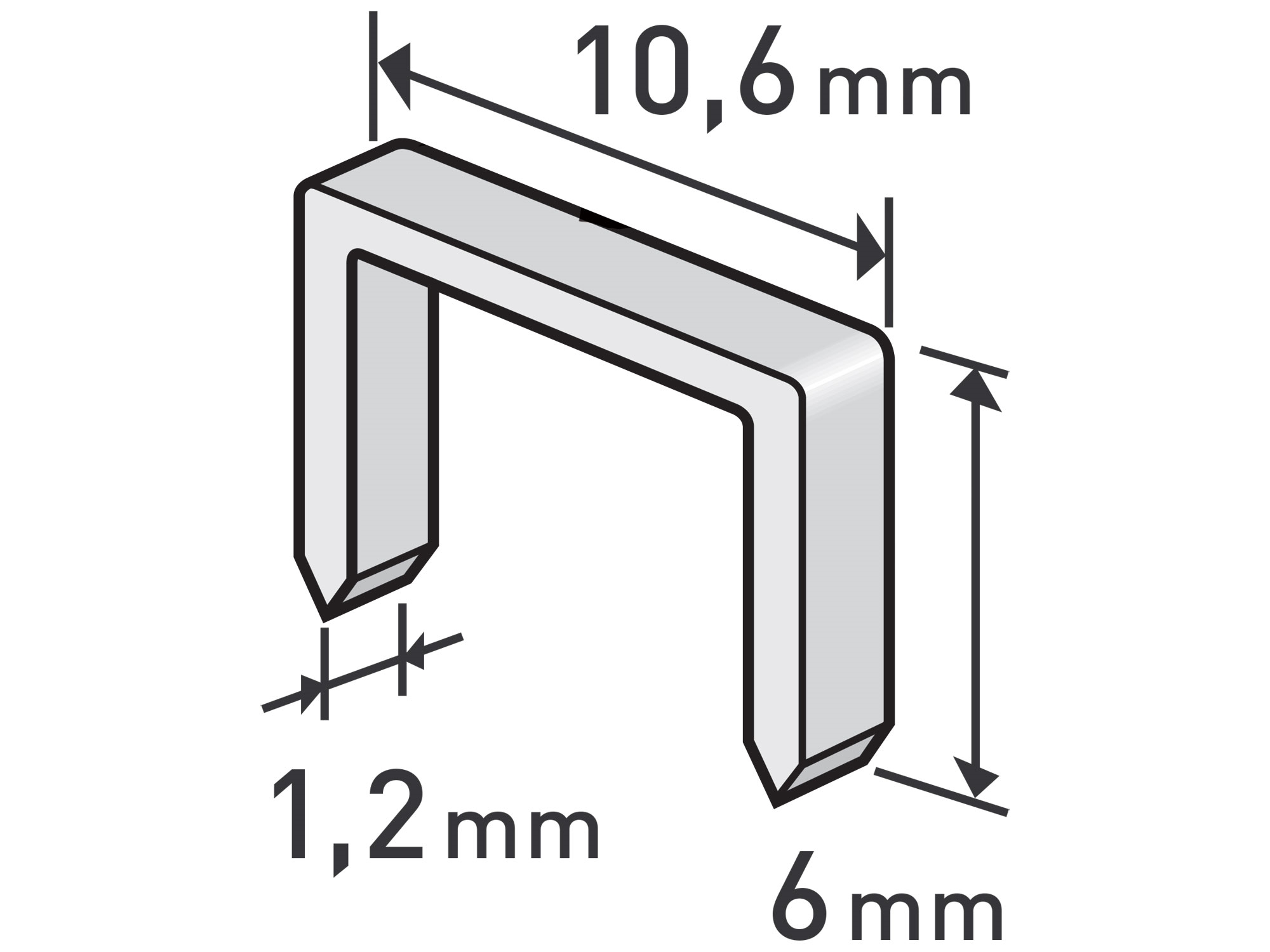 Extol PREMIUM 1000 ks 10,6 x 0,52 x 1,2 mm Dostupné varianty: Spony EXTOL PREMIUM (1000 ks) 10,6/1,2/6 mm
