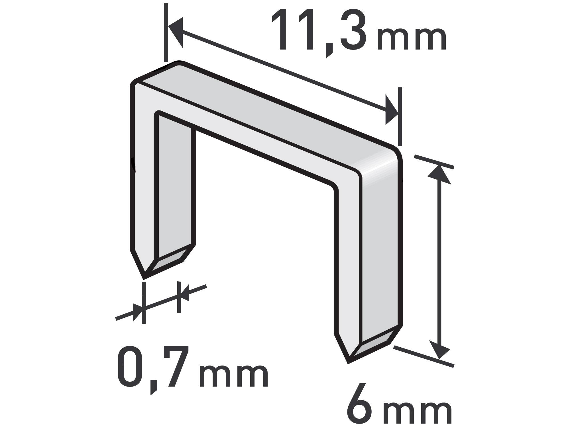 Extol PREMIUM 1000 ks 10,6 x 0,52 x 1,2 mm Dostupné varianty: Spony EXTOL PREMIUM (1000 ks) 11,3/0,7/6 mm