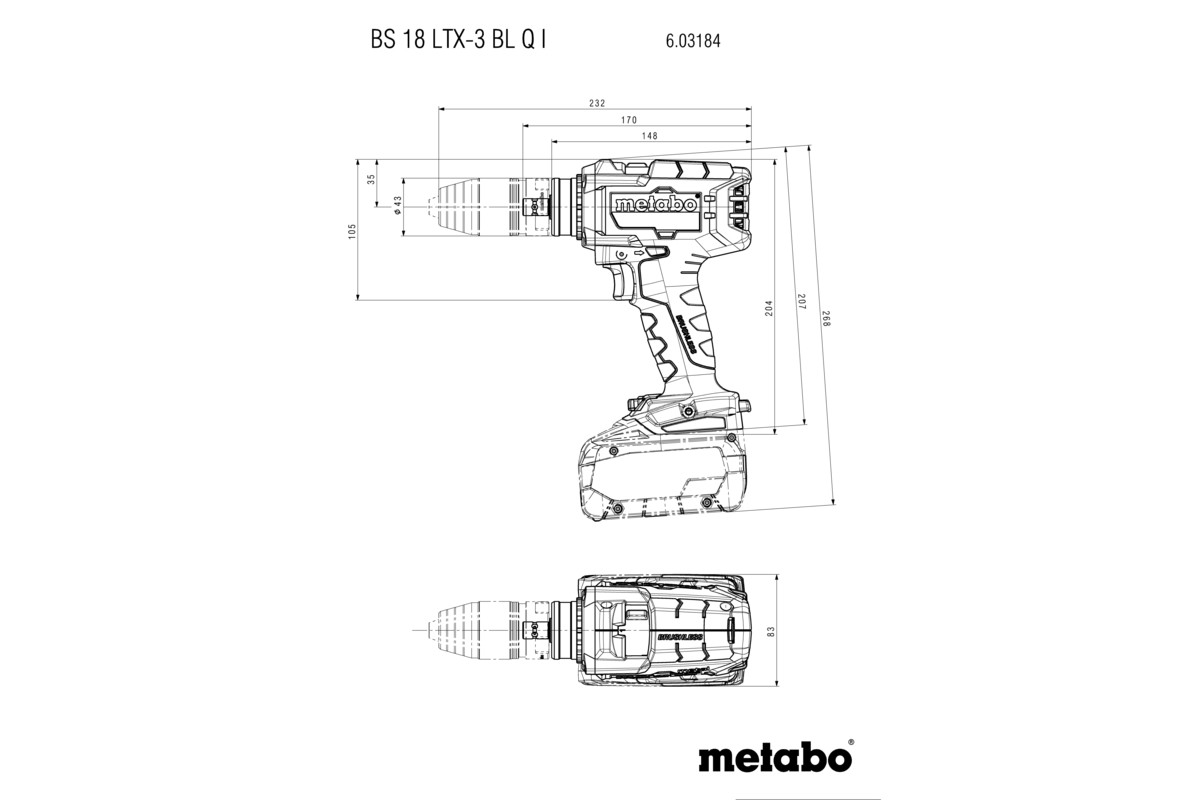 Metabo BS 18 LTX-3 BL Q I Y 603184840