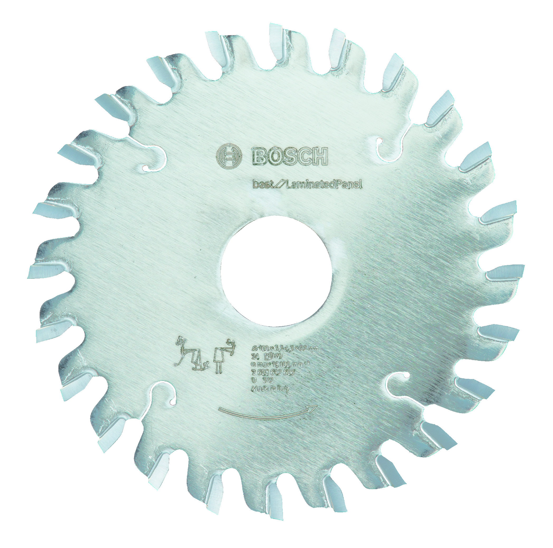 BOSCH Kónický předřezávací kotouč Best for Laminated Panel 100x22 mm/24z.
