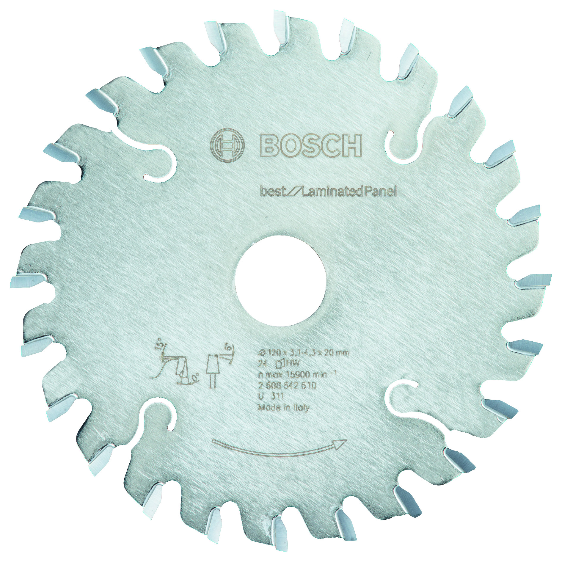 BOSCH Kónický předřezávací kotouč Best for Laminated Panel 120x20 mm/24z.
