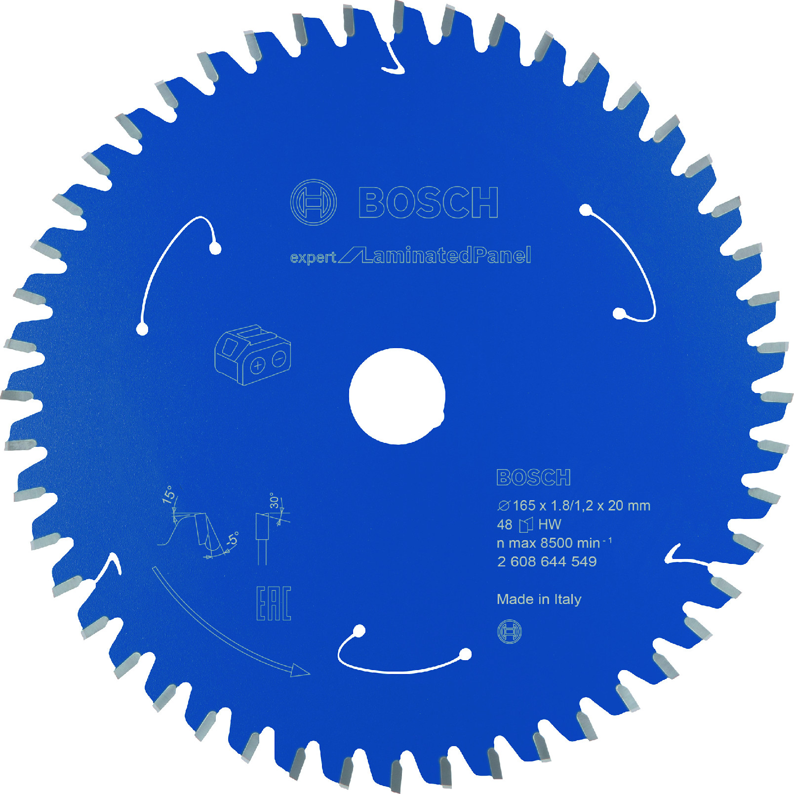 Bosch pilový kotouč pro aku pily Expert for Laminated Panel 165x20x1,8/1,2, T48 2608644549