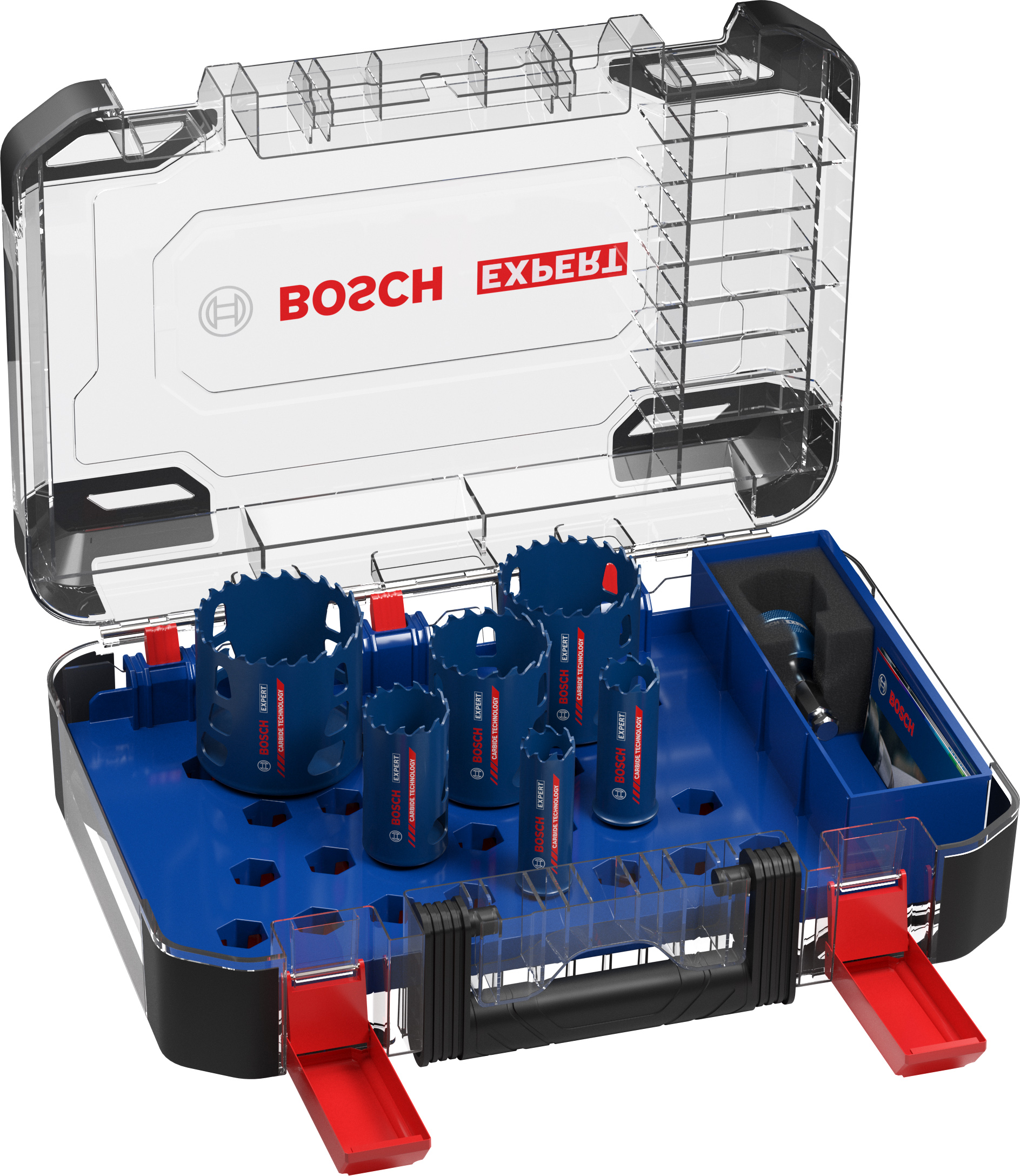 9dílná sada děrovek Bosch EXPERT Tough Material 22-68 mm Dostupné varianty: 9dílná sada děrovek Bosch EXPERT Tough Material 22/25/35/40/51/68 mm