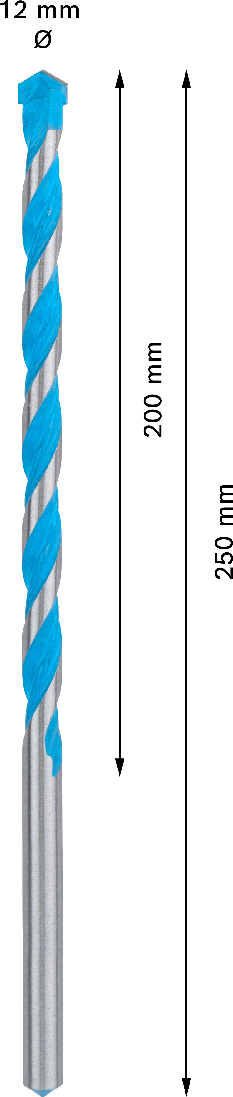 Víceúčelový vrták CYL-9 Bosch EXPERT MultiConstruction Dostupné varianty: Víceúčelový vrták CYL-9 Bosch EXPERT MultiConstruction 12x200x250 mm