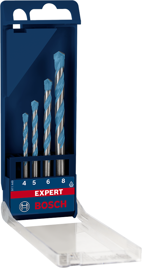 Sada víceúčelových vrtáků CYL-9 Bosch EXPERT MultiConstruction Dostupné varianty: 4dílná sada víceúčelových vrtáků CYL-9 Bosch EXPERT MultiConstruction 4/5/6/8 mm (obrázek 9)