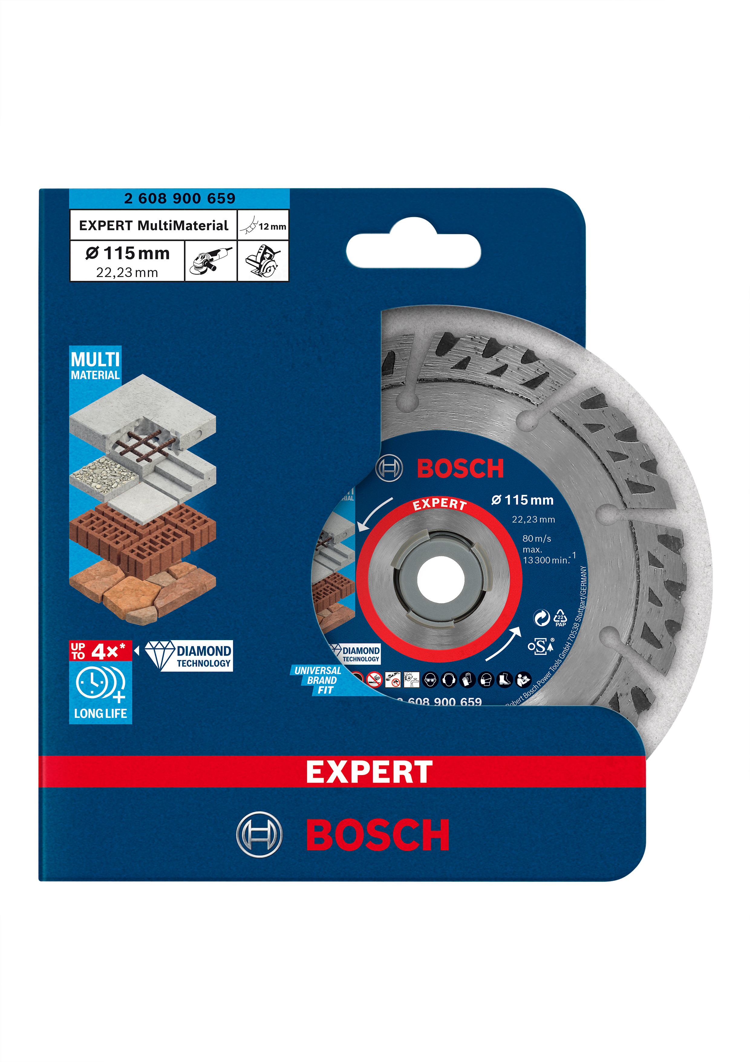 Diamantový řezný kotouč Bosch EXPERT MultiMaterial Dostupné varianty: Diamantový řezný kotouč Bosch EXPERT MultiMaterial 230x22,23 mm (obrázek 3)