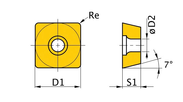 OPTIMUM Břitové destičky S/90°, 5 ks 3441756