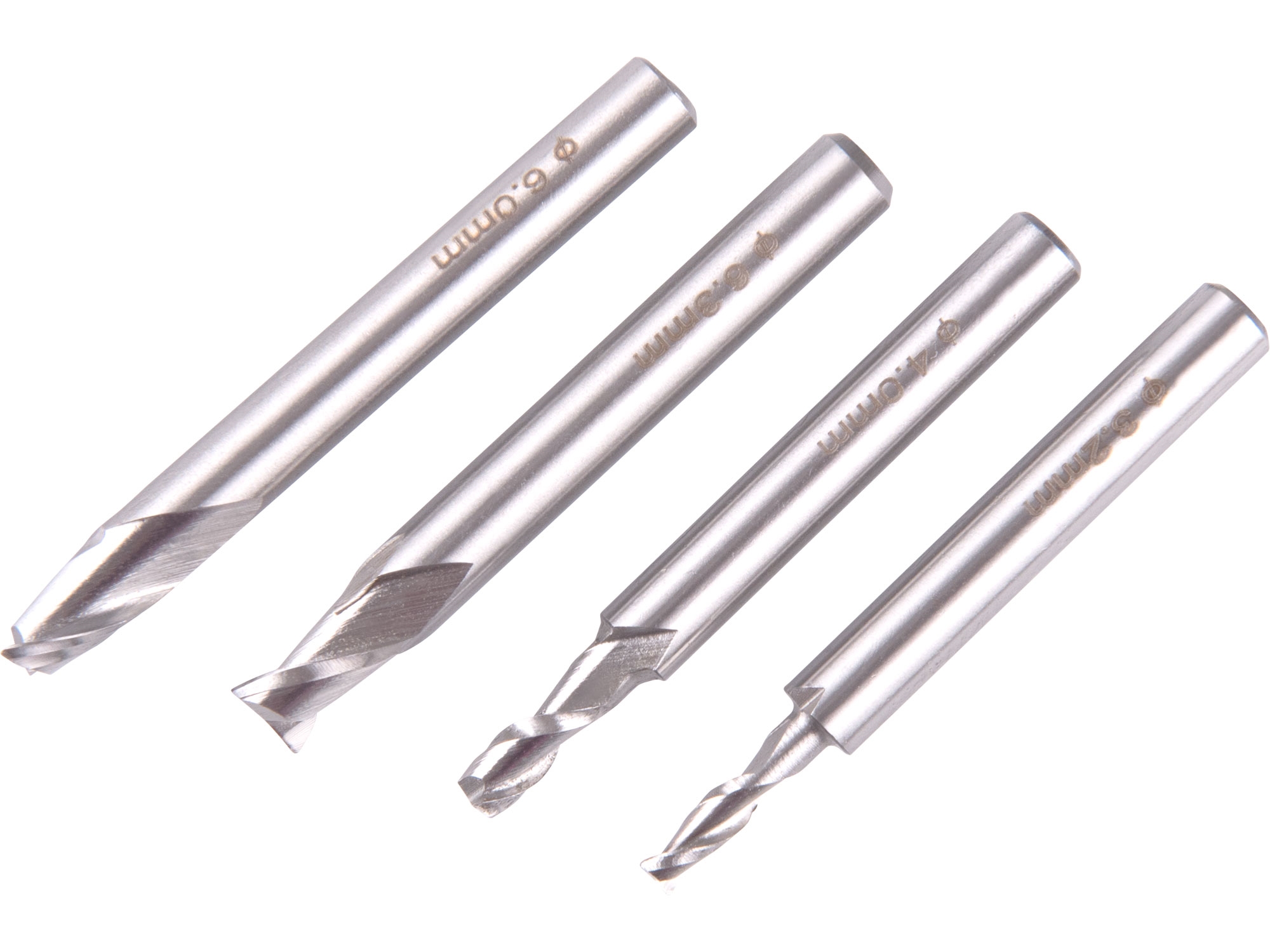 EXTOL CRAFT 408010B frézy stopkové, sada 4ks, ?3,2-4-6-6,3mm, HSS6542