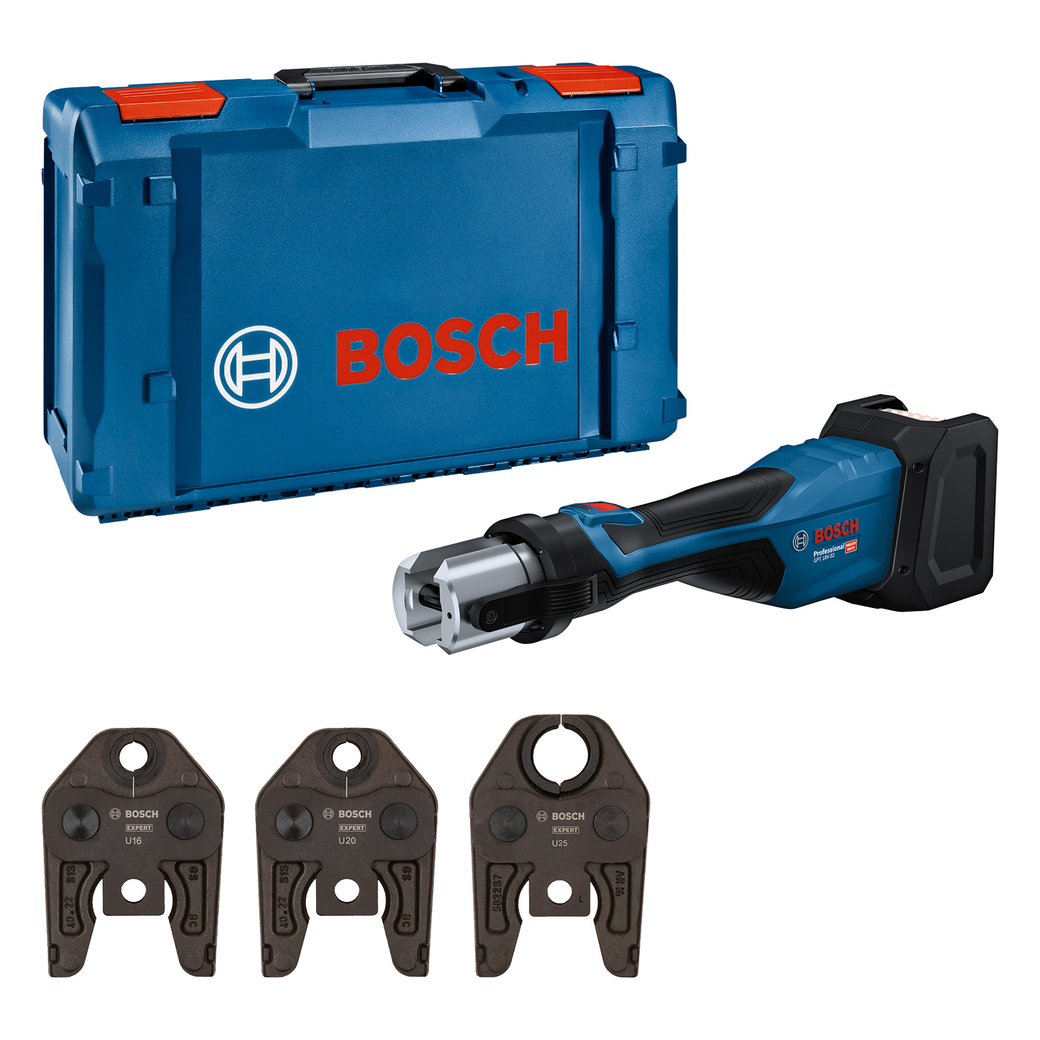 Aku lisovací nářadí Bosch GPT 18V-32 + Lisovací čelisti Standard U
