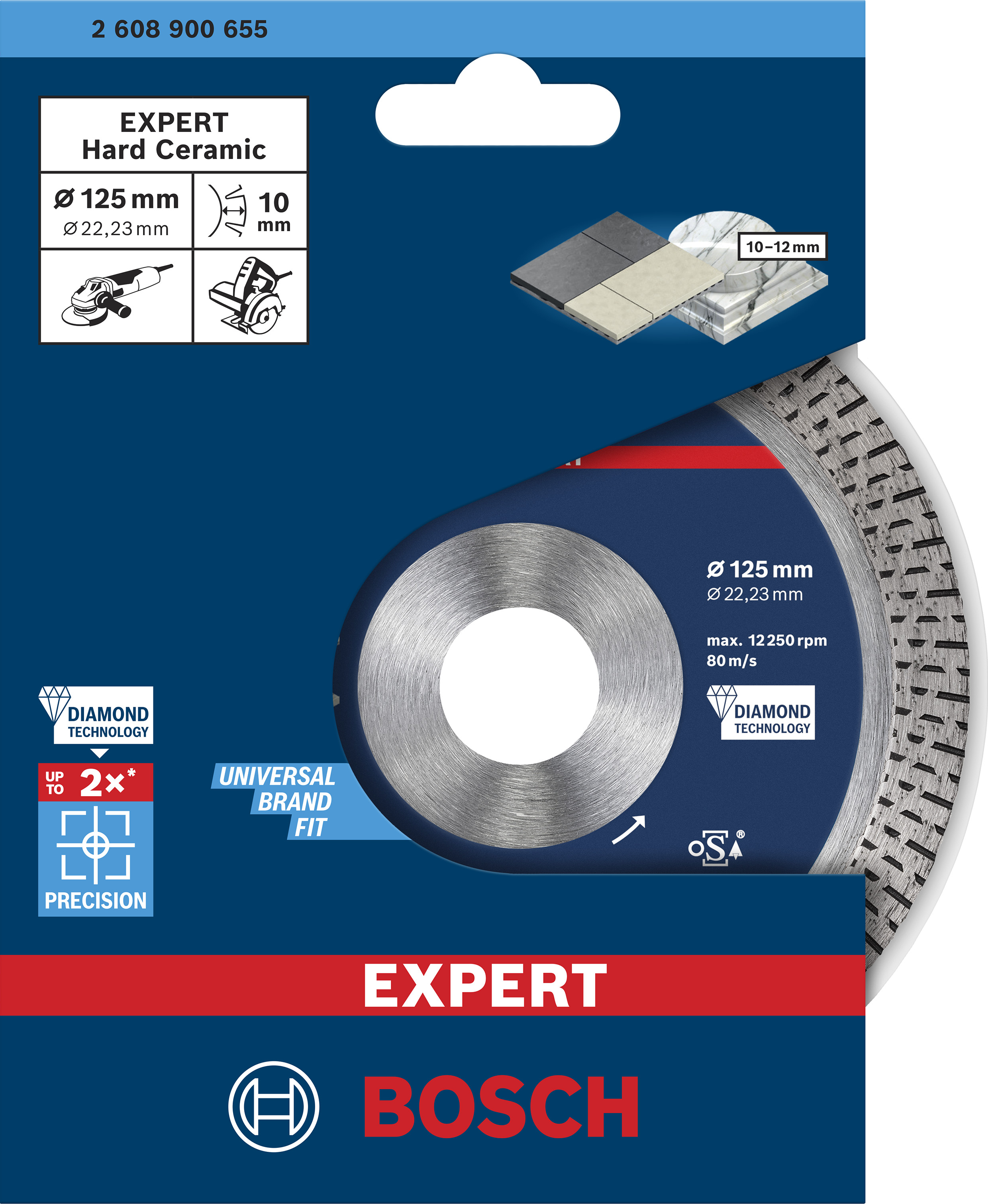 Diamantový řezný kotouč Bosch EXPERT HardCeramic 125 mm (obrázek 3)
