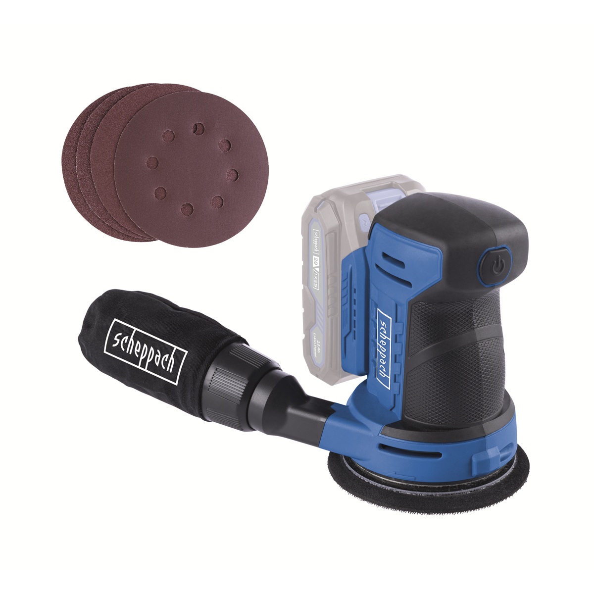 Aku excentrická bruska Scheppach C-OBS125-X