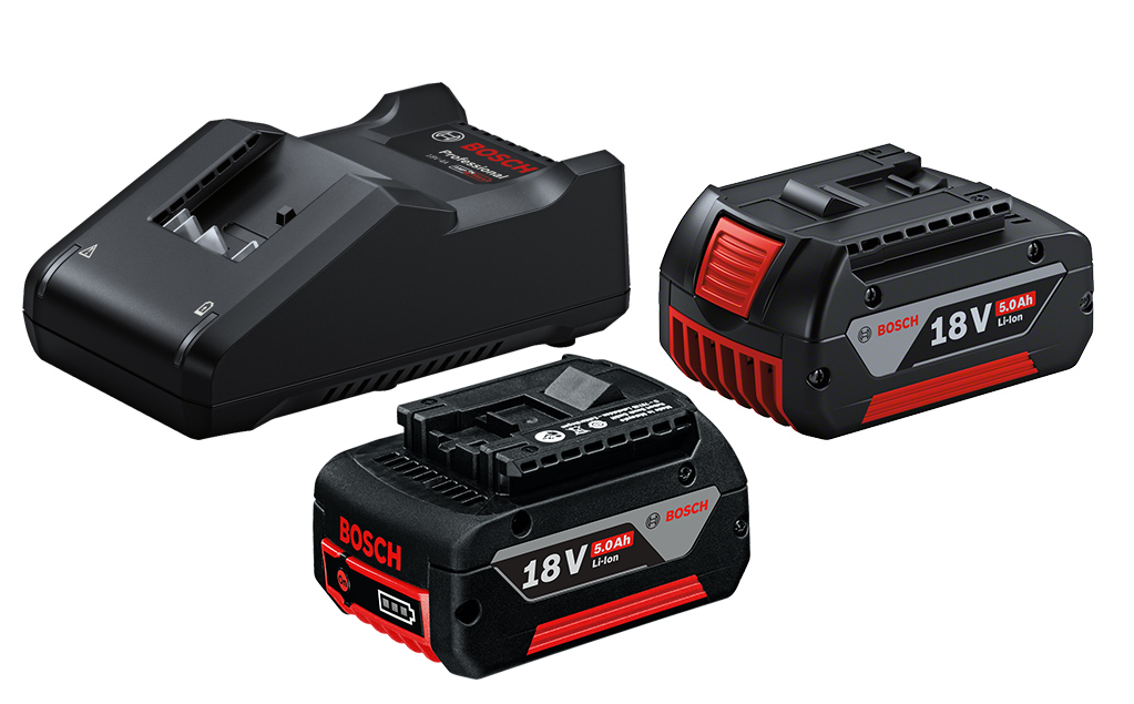 Startovací sada Bosch 2× GBA 18V 5.0Ah + GAL 18V-40