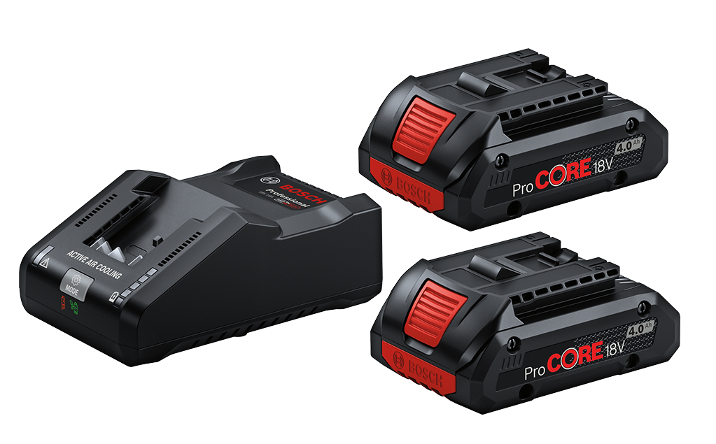 Startovací sada Bosch (2x4Ah ProCORE18V + nabíječka GAL 18V-160)