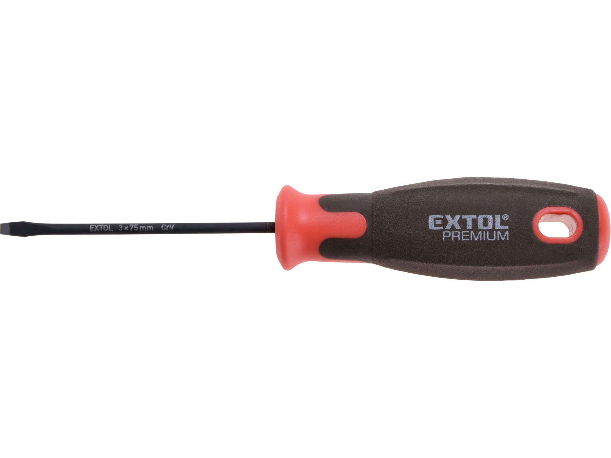 EXTOL PREMIUM Plochý šroubovák PL EXTOM PREMIUM CrV SUPERGRIP Dostupné varianty: Plochý šroubovák PL EXTOM PREMIUM CrV SUPERGRIP|3 x 75 mm